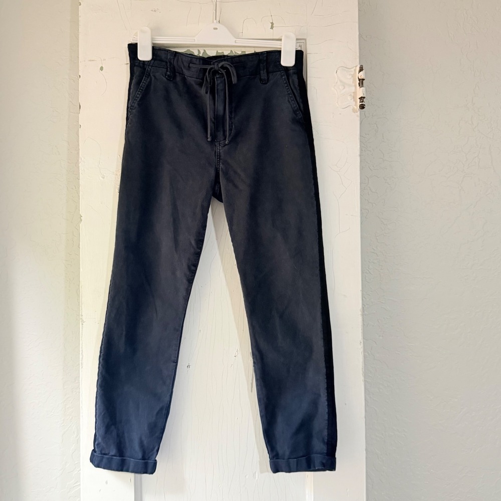 Paige Christy Navy Blue Lyocell Blend Drawstring Jogger Pants Size 28